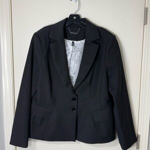 White House Black Market Women’s Black Button Up Blazer Plus Size 18W